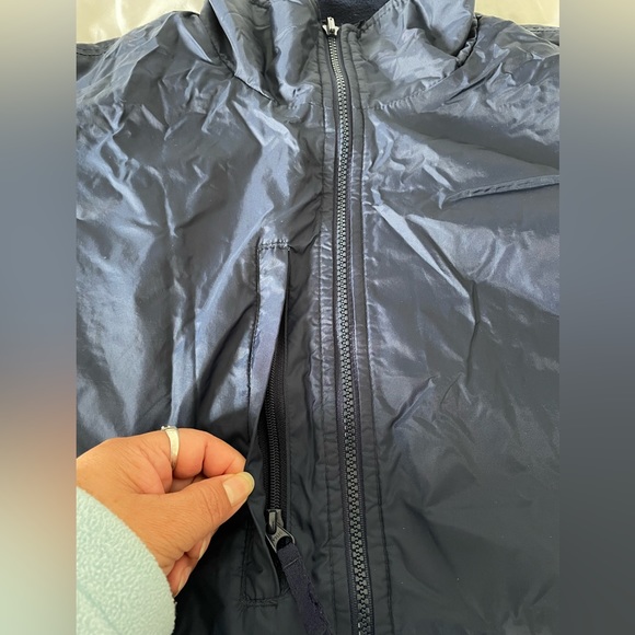 Columbia Sportwear Co Navy Blue dolman half fleece lining full zip jacket - Picture 7 of 17